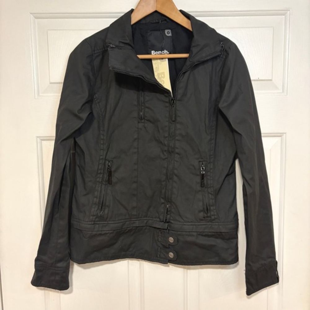Y2K‎ New Bench Amethyst Moto Jacket Womens M Convertible Cropped Zip-Off Hem